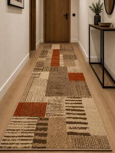 Traversa Hol festonata, Model Orlando 22002, Maro Portocaliu, Latime 100 cm 100 x 200