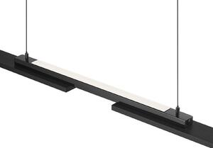 HELL Lampă suspendată LED „More”, antracit, lungime 120 cm, metal, reglabil, Negru, Camera de zi / sufragerie, Metal, Modern