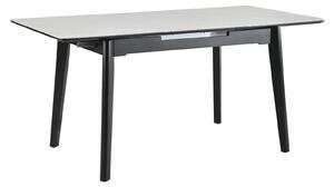 Masa extensibila OSTEN, alb cu efect de marmura/negru, 110/140x80x76 c