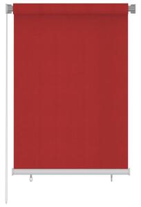 Jaluzea tip rulou de exterior, 100x140 cm, roșu, HDPE