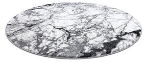 Covor modern COZY 8871 Cerc, Marble, Marmură - structural două niveluri de lână gri