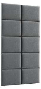 Set 10 panouri tapițate Quadra 100x200 cm (Gri). Promo -19%. 1051976