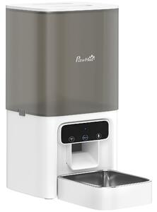 PawHut Distribuitor Automat pentru Pisici, 4.5L WiFi cu Timer, Programabil pentru 1-10 Mese, Hrănitor Automat cu Înregistrare Vocală și Alimentare Dublă pentru Pisici și Câini de Talie Mică | Aosom Romania