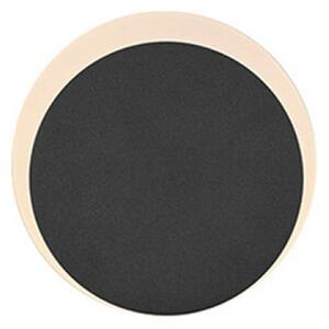 HELL Aplică de perete cu LED „Sun”, negru, Ø 15 cm, metal, Negru, Camera de zi / sufragerie, Aluminiu, Modern