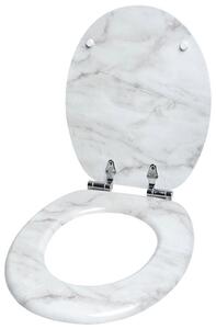 Capac WC Sanilo alb-gri 37,7/47 cm