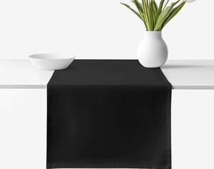 Goldea napron de masă 100% bumbac - negru 50x160 cm