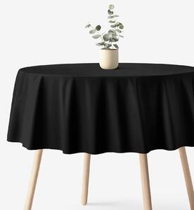 Goldea față de masă 100% bumbac - negru - rotundă Ø 120 cm