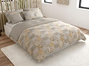Lenjerie de pat din bumbac Renforce PATCHWORK bej Dimensiune lenjerie de pat: 70 x 90 cm | 140 x 200 cm