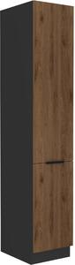 Dulap superior de bucătărie Manana 40 DK 210 2F (Cadru: negru mat + front: nuc okapi). 1134997