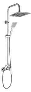 Invena Stelona, ​​set de duș cu baterie cu pârghie, crom, INV-AU-34-B01-Q