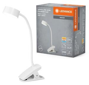 Ledvance - Lampă de birou cu clemă și control tactil, reglabilă CYLINDER LED/4,8W/5V 3000-6500K albă