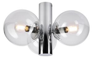 Plafonieră SFERIO, 3x E14, 5W, 230V, crom lucios/sticlă transparentă