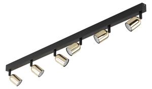 Plafonieră LED TOP 6xGU10/10W/230V negru/auriu
