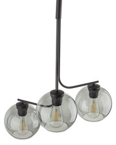 Lustră LED pe cablu CESAR 3xE27/15W/230V negru/gri fumuriu
