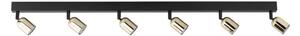 Corp de iluminat tip spot TOP 6xGU10/10W/230V negru/auriu
