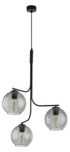 Lustră pe cablu CESAR, 3 x E27, 15 W, 230 V, negru/gri fumuriu
