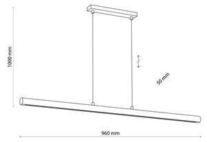 Candelabru LED reglabil pe cablu GIACINTO LED/30W/230V