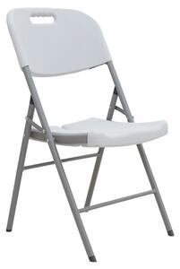 Scaun pliabil Zora alb, pentru conferinte sau exterior