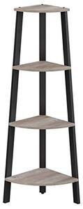 Raft de colt, Vasagle, Bej-Negru , 34x34x124.5 cm