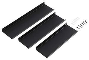 Set 3 etajere, Songmics, Negru, 40x11x2.5 cm
