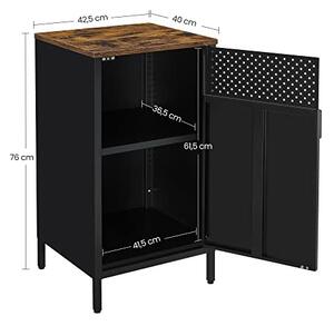 Dulap de depozitare, Songmics, Negru , 42.5x40x76 cm