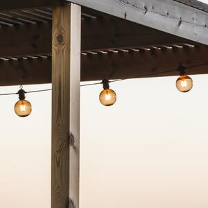 Konstsmide Christmas Ghirlandă luminoasă LED solară pentru petreceri, 7 W, maro, IP44, 1800 K, reglabil, Maro / Rugină, Plastic, Modern