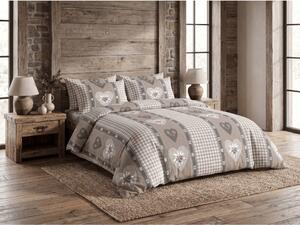 Lenjerie de pat din crep HEART RETRO POLY gri Dimensiune lenjerie de pat: 70 x 90 cm | 140 x 200 cm