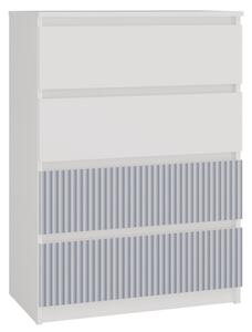 Drohmo MIX M4 ARTEO comoda, 70x97x40 cm, alb-albastru