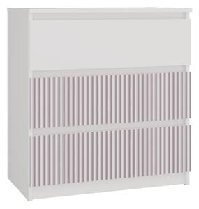 Drohmo MIX M3 ARTEO comoda, 70x75x40 cm, alb-roz