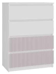 Drohmo MIX M4 ARTEO comoda, 70x97x40 cm, alb-roz