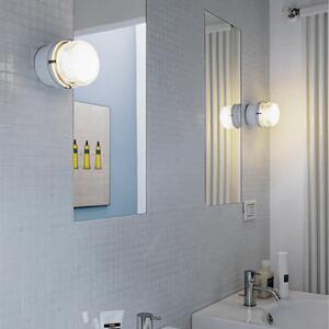 Oluce Aplică de perete LED Fresnel, gri, aluminiu, sticlă, 2.700 K, Gri, Baie, Metal, Design