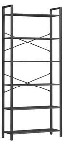 Biblioteca Vasagle Negru 80x30x184.3 cm