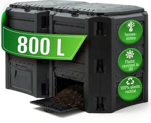 Compostor de grădină - Compogreen 800 l, negru Prosperplast