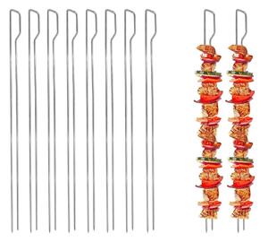 Țepușe pentru frigărui BBQ XL DELANO, lungime 30 cm – set 8 buc