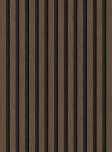 Mexen Lam-F, lamele acustice de perete 275 × 30 cm, suport din fetru 8 mm, furnir tehnic, nuc espresso, S105-275307-3015-019