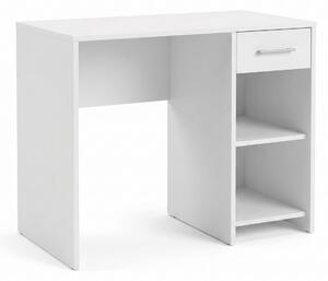 Birou Modern Adore Concept cu Sertar și 2 Rafturi, Alb - Maro - Stejar - Antracit, 90x52x75 cm