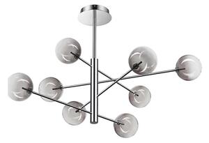 Lustră LED pe tijă Ideal Lux EQUINOXE 8xG4/2W/230V d. 128 cm crom/fumuriu