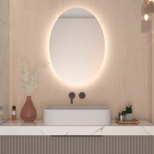 Oglindă ovală cu iluminare A12 50x70