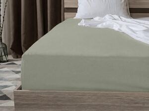 Cearsaf Jersey EXCLUSIVE verde-gri 90 x 200 cm