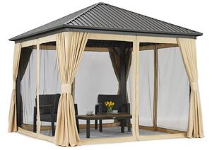 Foișor metalic Sardinia Premium 3x3 Garden Point bej