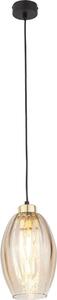 Pendul pe cablu SEBO 1xE27/15W/230V negru/bej fumuriu