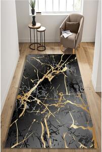Covor negru/auriu 200x80 cm Modern Design - Rizzoli