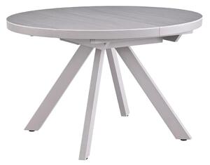 Masa extensibila LYRA, crem cu efect de marmura/gri, 120/160x120x75 cm