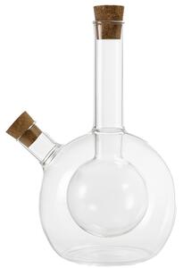 Recipient oliviera din sticla 2 in 1 Pufo Oil pentru lichide, ulei, otet, 350 ml, transparent