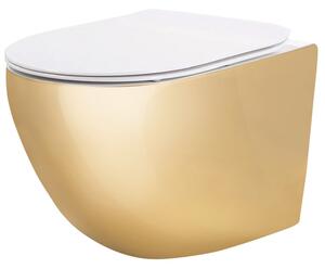 Vas WC suspendabil Rea Carlo Mini Tornado NFQ GOLD WHITE