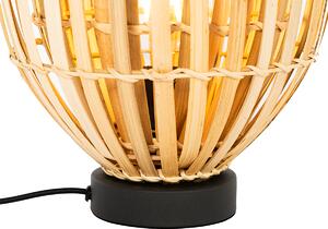 Lampa de masa orientala neagra cu bambus natural - Pua