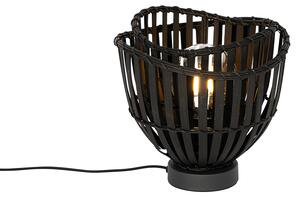 Lampa de masa orientala bambus negru - Pua