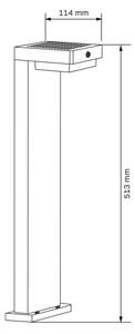 Lampă solară LED MALI LED/4,5W/3,7V 2000 mAh IP44 negru cu senzor