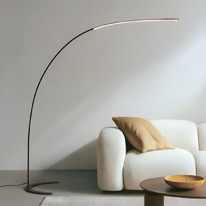 Lindby Lampadar LED Danua, negru, metal, înălțime 200 cm, reglabil, Negru, Studiu / Birou, Metal, Modern