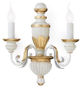 Lampă de perete Ideal Lux FIRENZE 2xE14/40W/230V alb/auriu